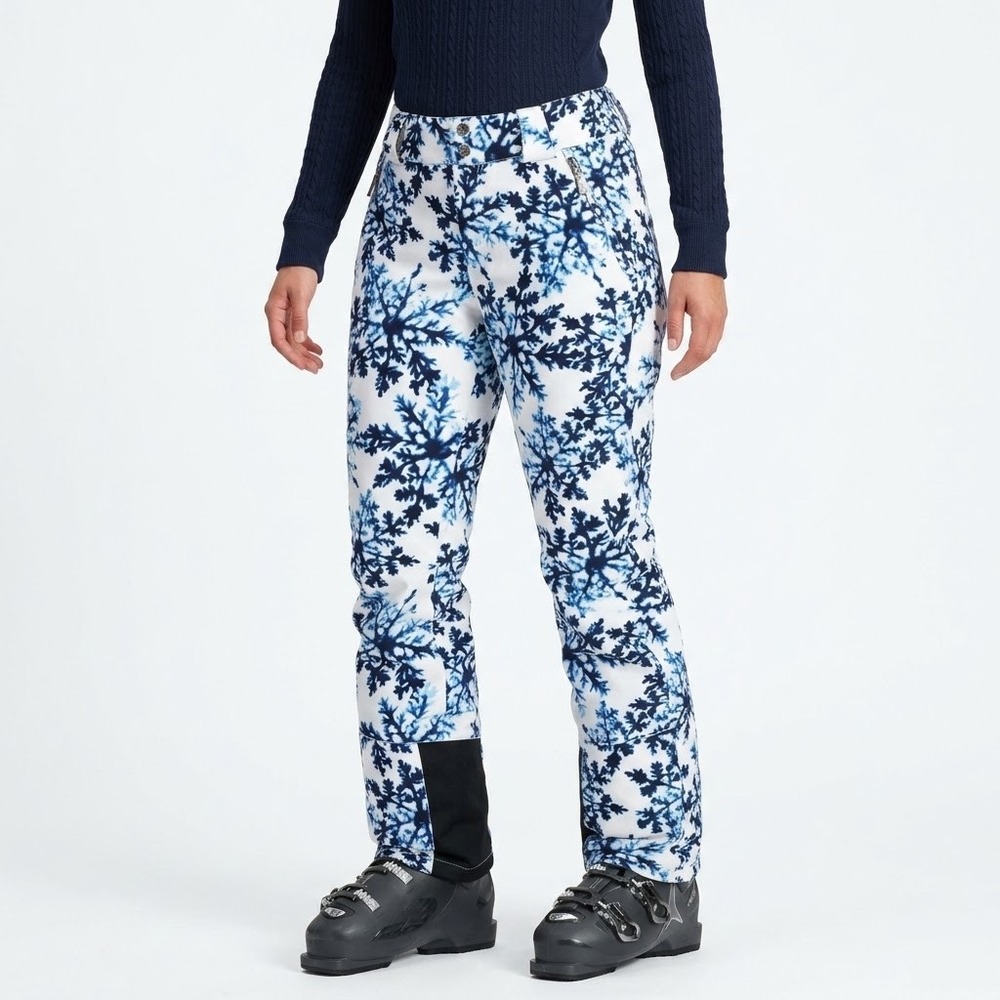 Spyder Women Hone GORE-TEX Shell Pant Winterized Blue Snowflake Ski Snow Pants L